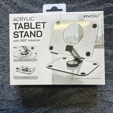 Acrylic Tablet Stand by Vivitar with 360 degree rotation New