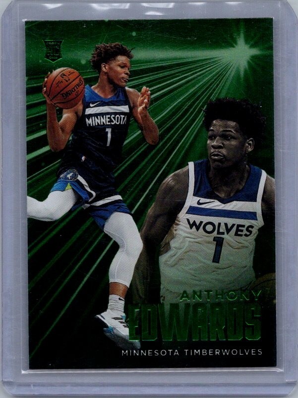 2020-21 Panini Chronicles #203 Anthony Edwards Essentials Green (RC) T-Wolves