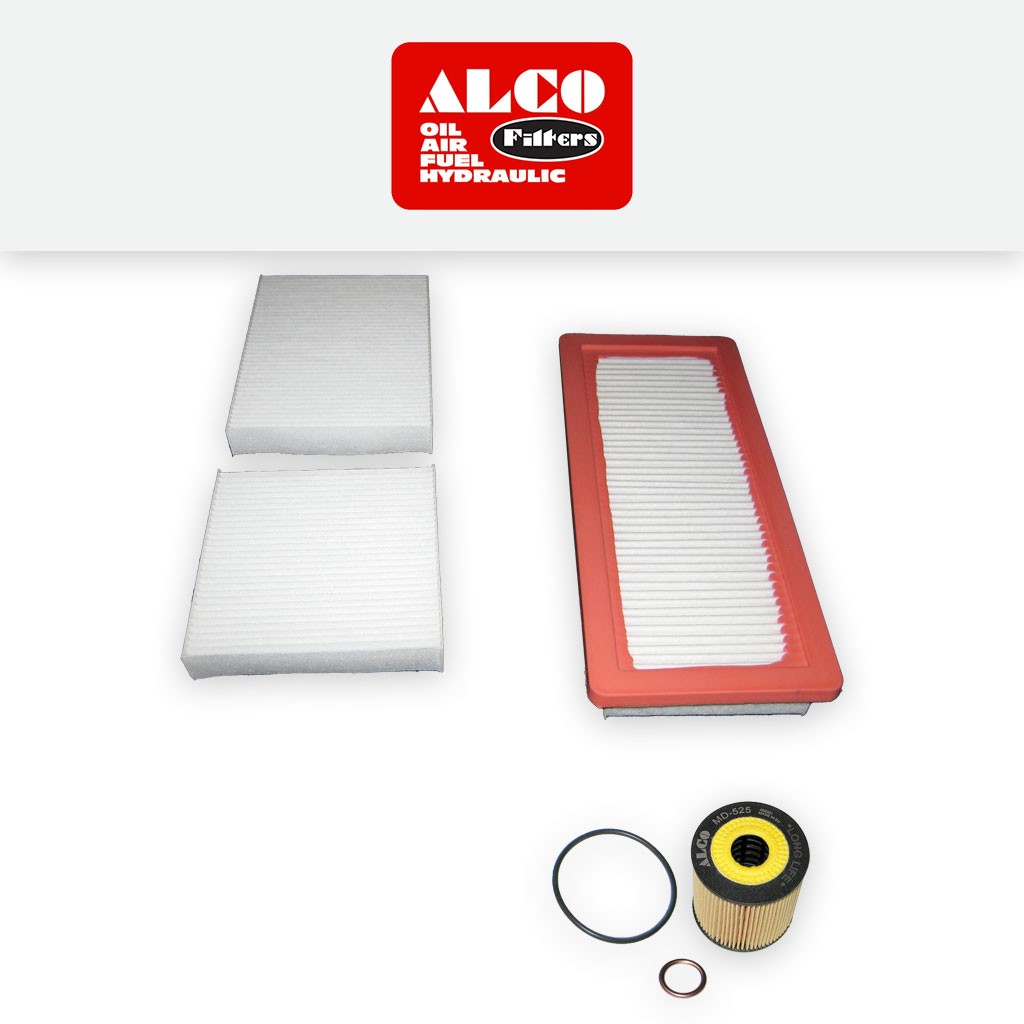 SERVICE KIT for PEUGEOT 208 1.6 THP ALCO OIL AIR CABIN FILTERS (2012-2019)