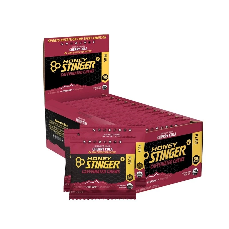 Caffeinated Energy Chews Cherry Cola 12 Count Box Gluten Free Hydration Fuel New - Image 2 of 4