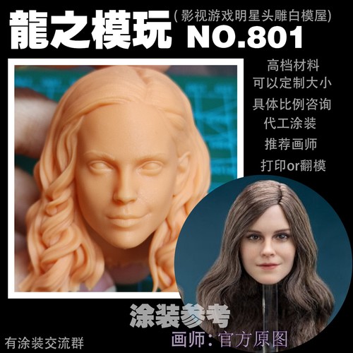 1:6 1:12 1:18 Hermione Granger Head Sculpt Carved For Female Action Figure Body - Picture 8 of 8