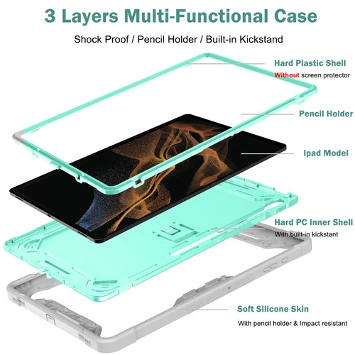 Tablet Case Armor Shockproof Cover For Samsung Galaxy Tab S10 S9 FE Plus Ultra - Picture 36 of 54