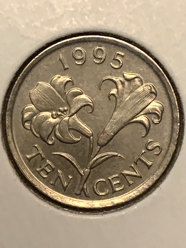 Bermuda 1995 - 10 Cents Coin - Queen Elizabeth II - Nice Detail - Free Shipping - Picture 2 of 4
