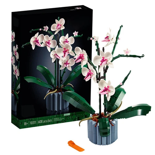 10311 Orchidee Künstliche Pflanzen Set w/ Blumen,Modellbausatz Erwachsene Kinder - Bild 12 von 14