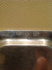 Antique Vintage Pewter 6.5" x 5.5" Tray dish Middletown Plate Co.