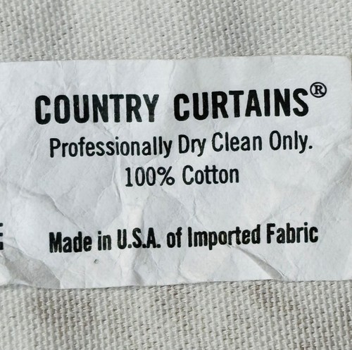 VTG Country Curtains Toile De Jouy Beige & Ivory Cotton Rod Pocket Single Panel - Picture 16 of 16
