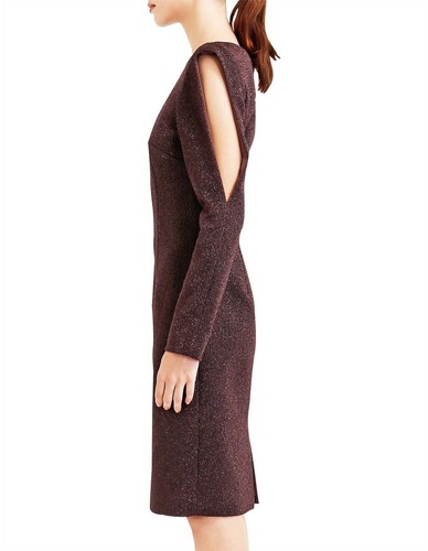 Ginger and Smart Spectre Plum Colour Fitted Cocktail Dress - Bild 2 von 9
