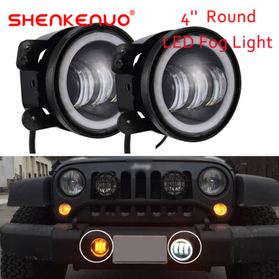 For 2015 2016 2017 2018 Jeep Renegade LED Fog Light Driving Lamp Clear Lens Pair