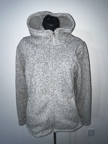 The North Face Sudadera con Capucha Mujer M Mediana Cremallera Pesada Polar Chaqueta Gris - Imagen 1 de 8