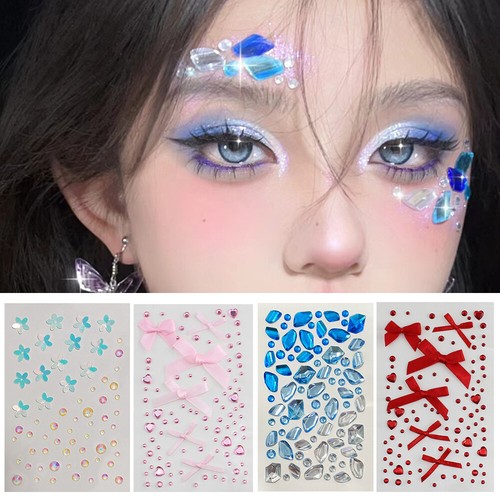 Party Makeup Sticker Festival Heart Pearl Rhinestone Tattoo Glue ▼ - Picture 1 of 20