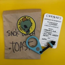 PNW Toast Co GTFO - Turquoise G10 / Titanium / Old Stock Norplex Canvas - #/10