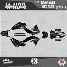 Graphics Kit for KAWASAKI KLX230R 2020 2021 2022 2023 Lethal - SMOKE