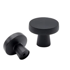  Modern Cabinet Knobs Flat Cabinet Door Knobs - LS5310BK 5 Pack Black