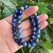Natural Lapis Lazuli Stone Bracelet 8mm Healing Blue Gemstone Stretch Bracelet