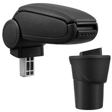 Armlehne Mittelarmlehne MAL Leder Bezug für Micra IV K13 2010- Schwarz