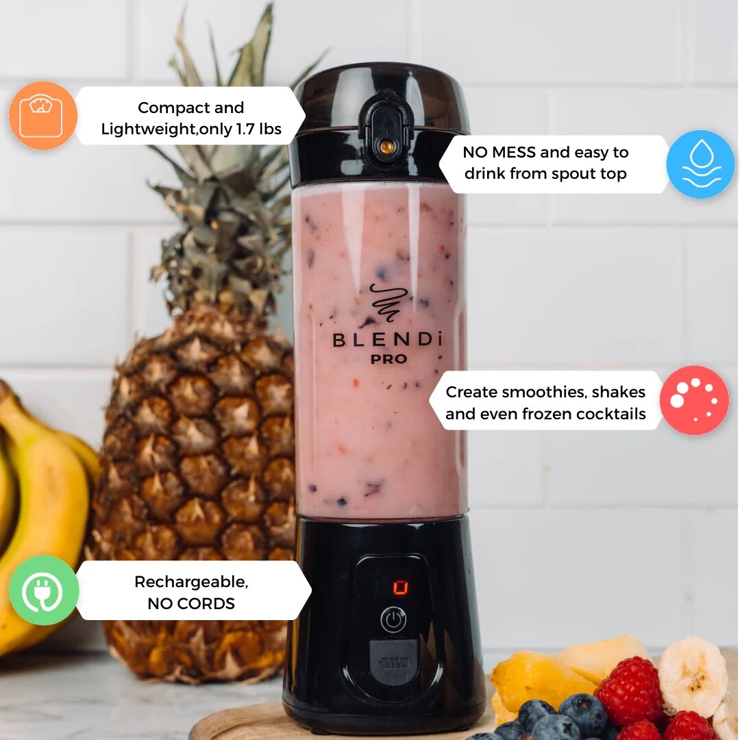 BLENDi Pro+ Portable Cordless 17oz Rechargeable Blender