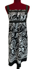 Ann Taylor LOFT - Black&White Paisley/Sleeveless/Wide shoulder straps/Size 6