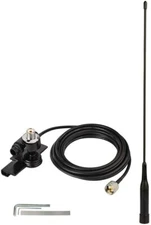 Vehicle Ham Radio Mobile Radio Antenna VHF UHF Lip Mount PL259 Male 5m Cable 