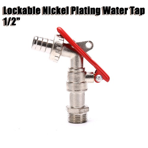 1/2 Inch Zinc Alloy Water Tap Lockable Faucet Garden Hose Faucet with L