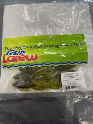 Gene Larew Salt Lures 3.5  Biffle Bug Jr. Green Pumpkin/Chart Pepper 8 Ct New