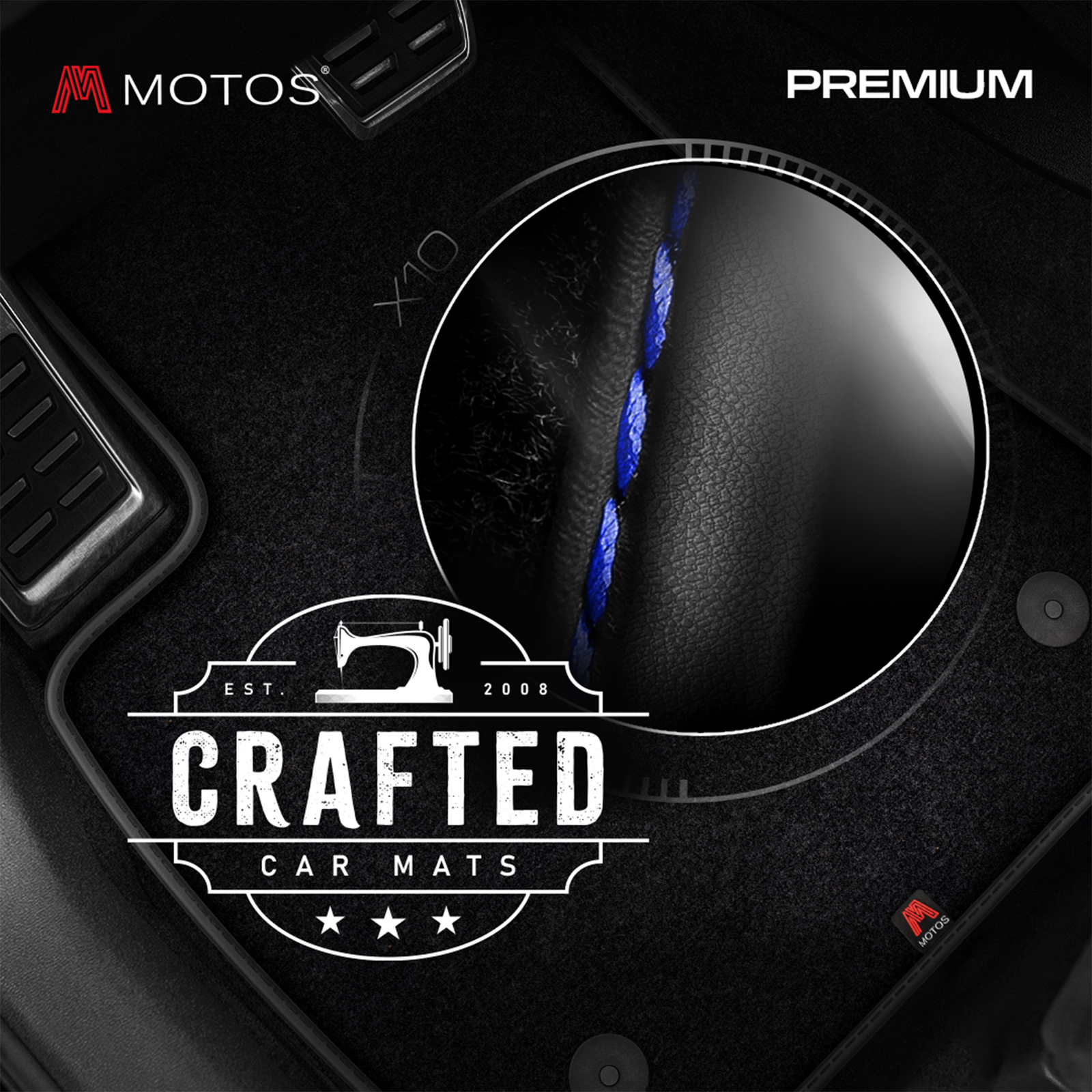 Tapis Premium en Velours Bleu Mat pour Audi A6 C6 Finition Luxe 2004-2011 - 4