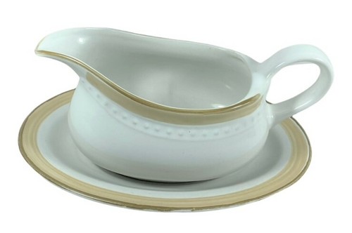 Crowning Fashion Dinnerware Gravy Boat & Underplate Johann Havilland Japan