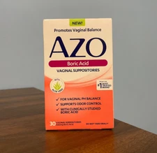 Azo Vaginal suppositories Promotes Vaginal Balance EXP 06/2026