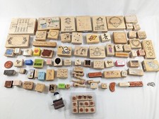 Large Lot of 80 Scrap booking Rubber Stamps, stamp up and Miscellaneous Brands