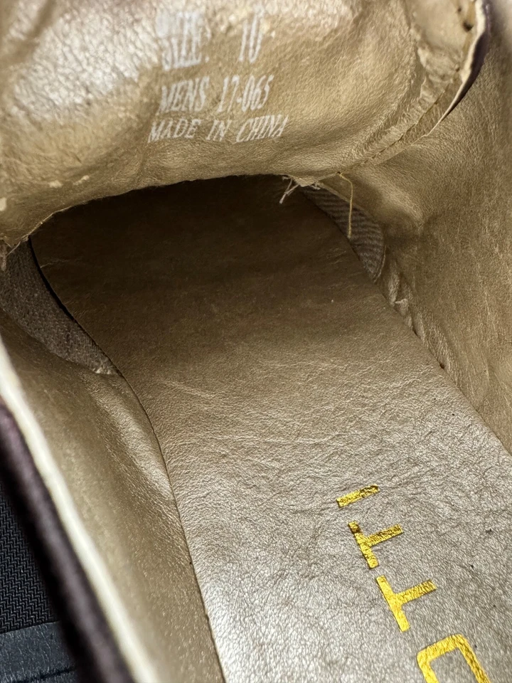 Sapato Oxford Masculino Viotti Marrom Listrado com Cadarço Tamanho 10 - Biqueira de Metal - Imagem 4 de 4