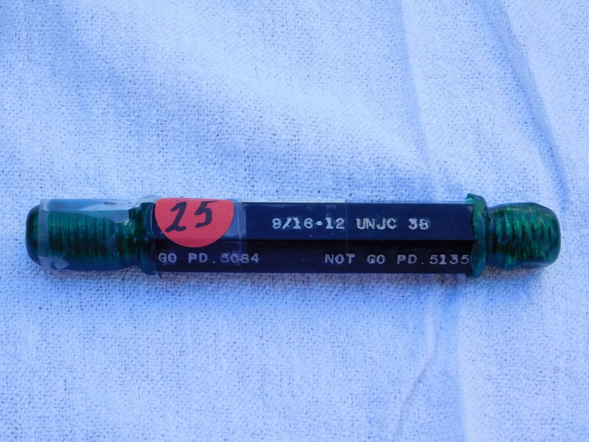 9/16-12 UNJC-3B THREAD PLUG GAGE - GO P.D. .5084- NO GO .5135 | eBay