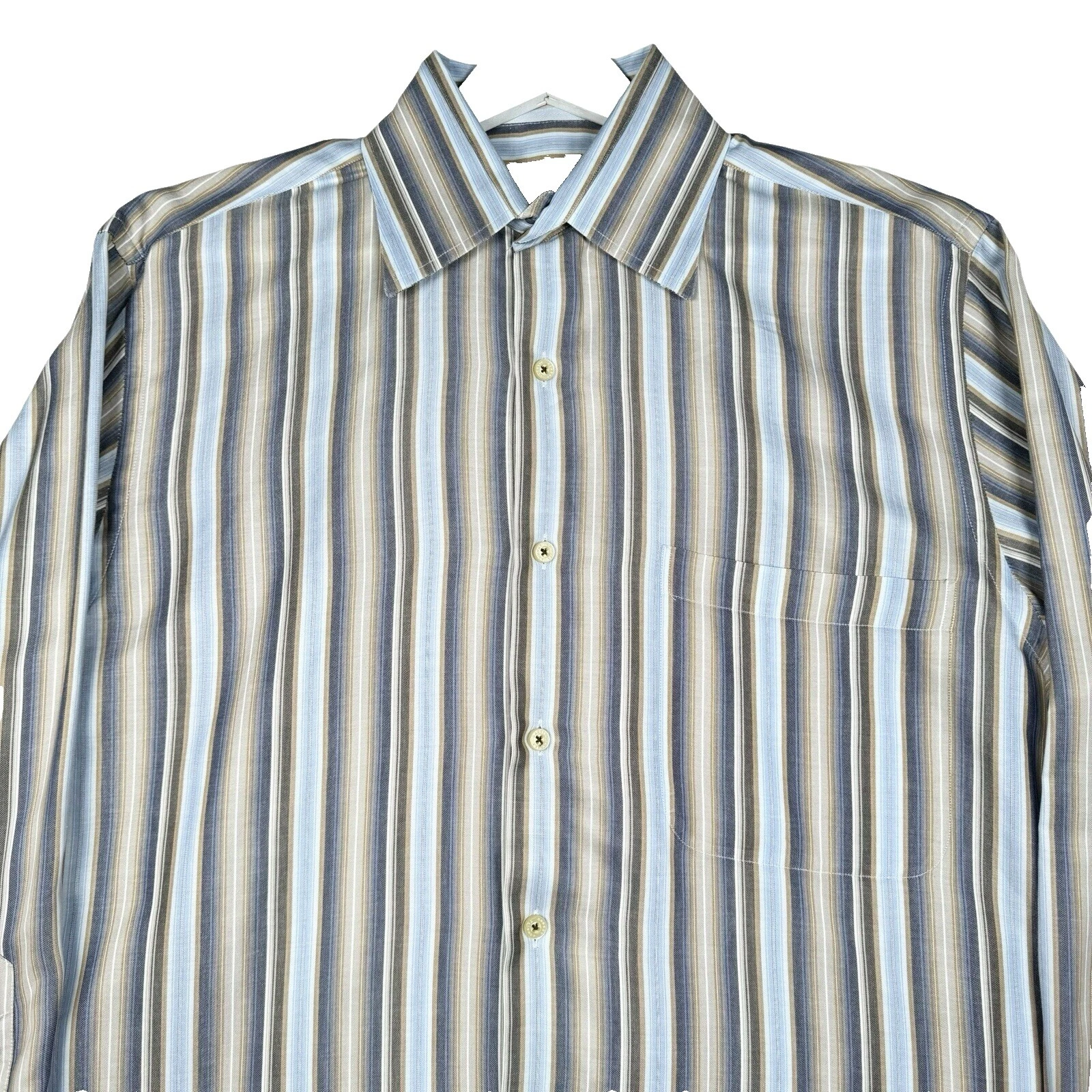 Camisas para hombre Robert Talbott, talla L, marrones