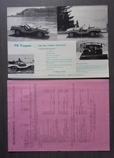 TECHNICAL EXPONENTS TX TRIPPER orig 1973 UK Mkt Kit Car Sales Leaflet & Prices