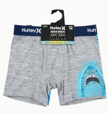 2-Pack Hurley Shark Boy's Boxer Briefs, sz M 10-12 