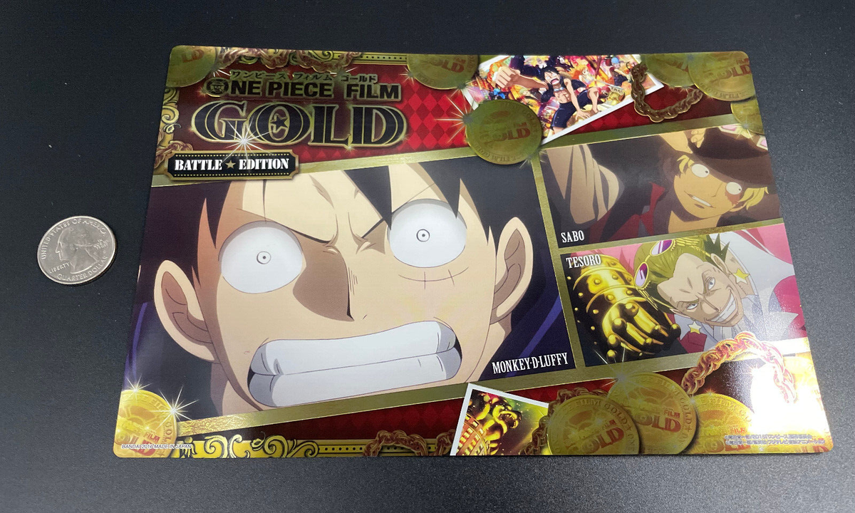 One Piece Film Gold Golden Poster Metallic A5 Size Carddass Luffy