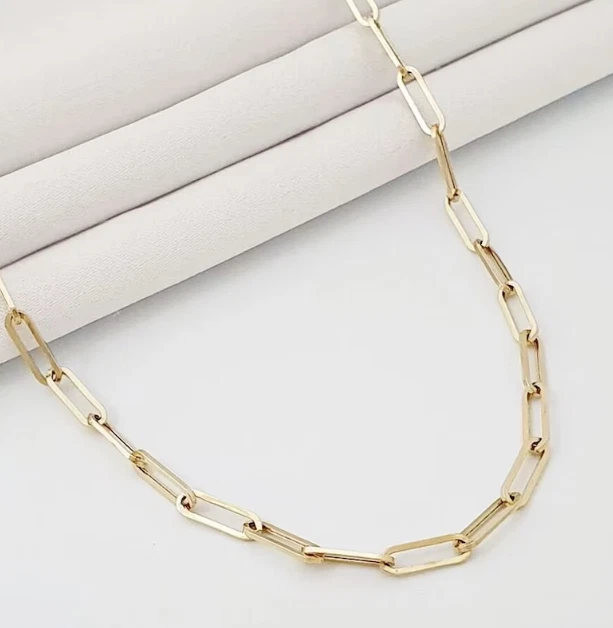 Luxe Gold Paper Clip Chain - 16