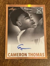 CAMERON CAM THOMAS 2021-22 Leaf Memories 1960 Autograph LSU BROOKLYN NETS