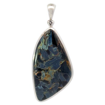 Starborn Pietersite Stone Pendant Necklace (22'') Blue