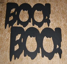 Halloween "BOO" Word Title Diecut(2)~ AccuCut Design....Bazzill Black Cardstock 
