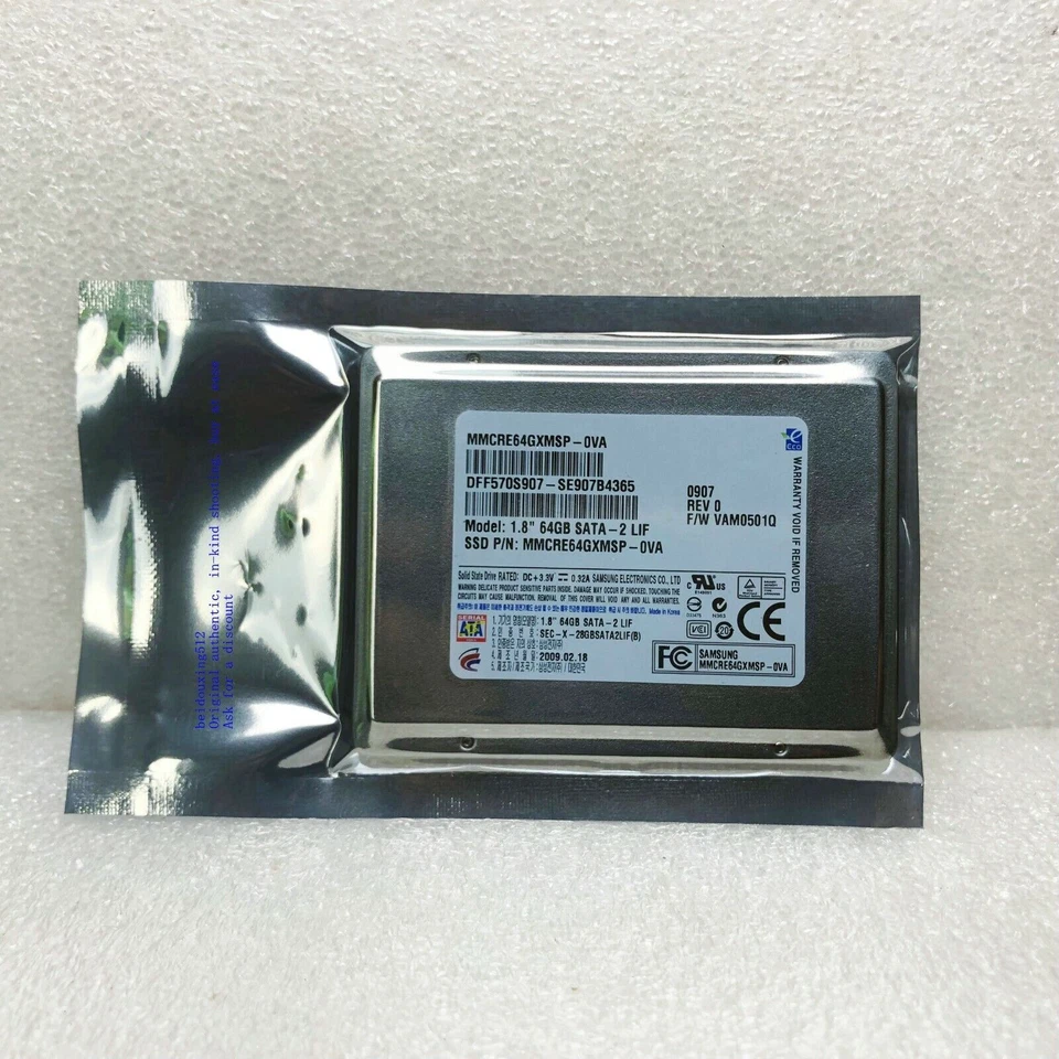 SAMSUNG 1.8'' 64GB SATA-2 LIF SSD hard drive ,Tested to work perfectly - Image 3 of 4