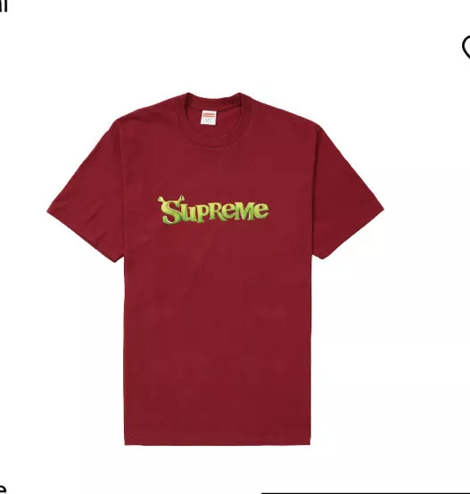 NEUF ! Tee shirt Supreme Shrek Cardinal Rouge Taille Grand Fw21