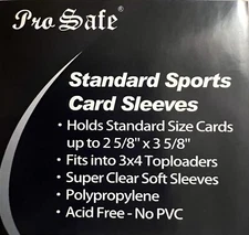 25 Loose Pro-Safe Standard Size Clear Penny Sleeves for Standard Trading Cards