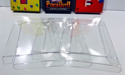 10 Box Protectors For Most (Not All!)  FAMICOM Video Games.  Clear Cases Sleeves