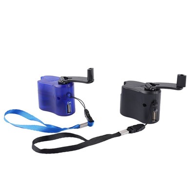 Tragbar Hand Kurbel Generator Manuelle USB Power Handy Reise Notfall Ladegerät