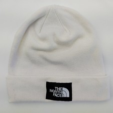The North Face TNF Logo Box Cuff Beanie Gardenia White