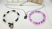 Adorable Set 2 Bracelets 1 Necklace Mickey  Toothless 