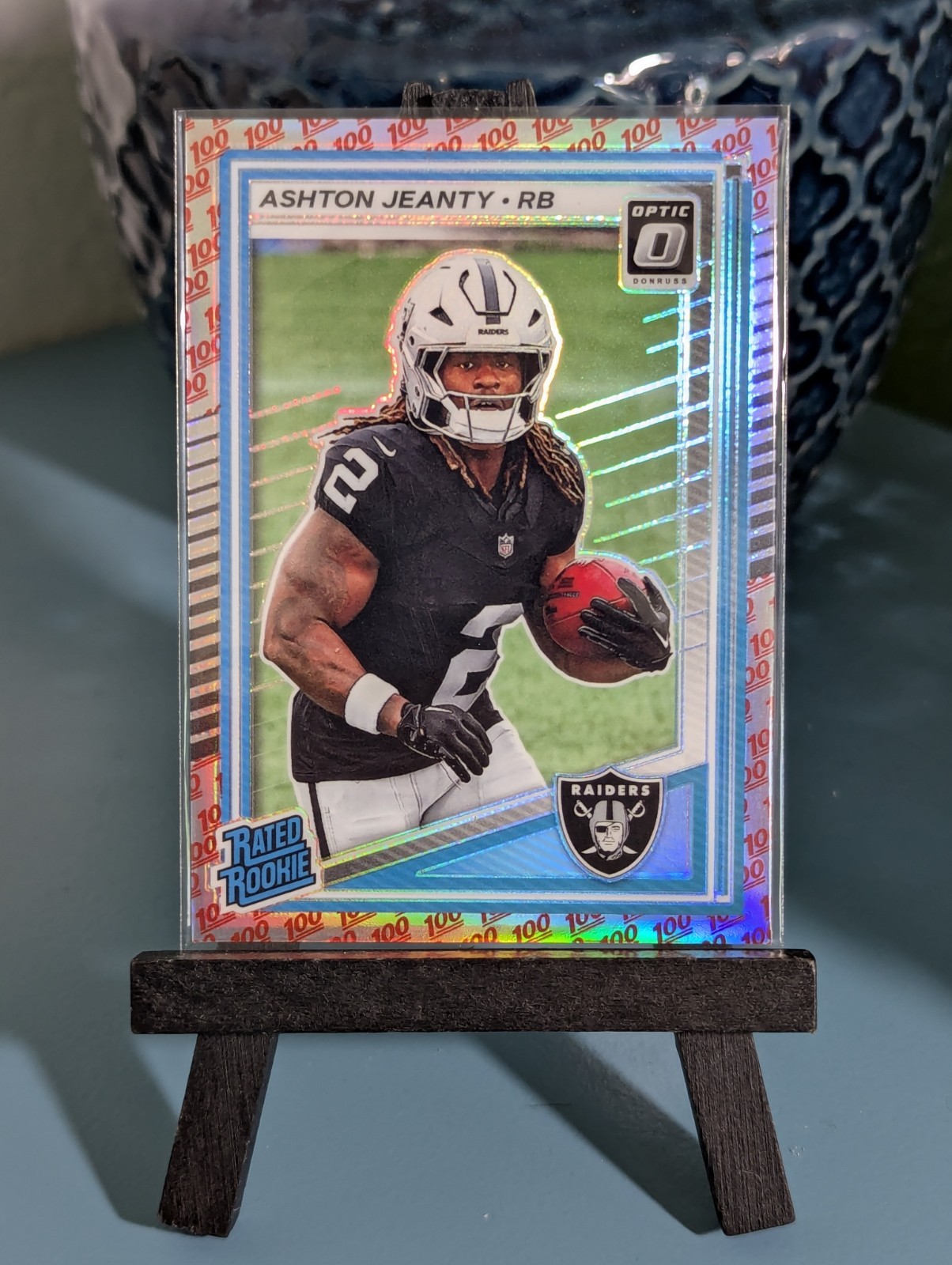 2025 Panini Donruss Optic Ashton Jeanty One Hundred Emoji Las Vegas Raiders #202