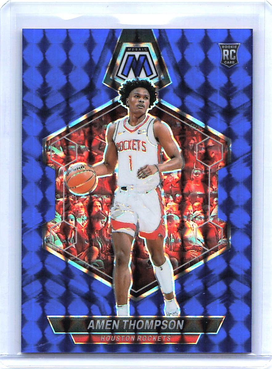 2023-24 Panini Mosaic Amen Thompson Blue Prizm #230 /199 Rookie Card NBA