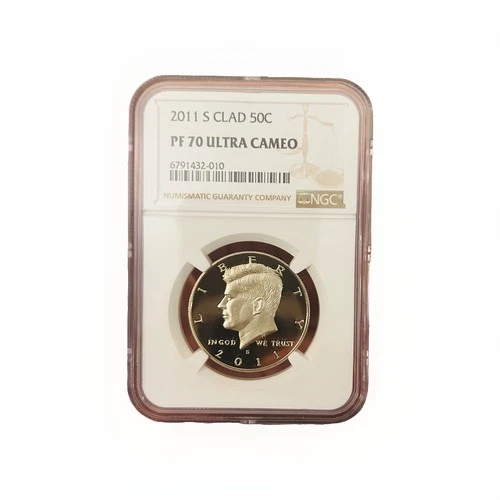 PF70 UCam 2011-S CLAD Kennedy Half Dollar 50c NGC Brown Lbl - Stunning Cameo!!