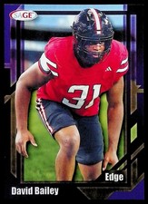 2026 SAGE ~ DAVID BAILEY #184 ~ PURPLE ~ RC ROOKIE CARD ~ NEW YORK JETS NFL NCAA. rookie card picture