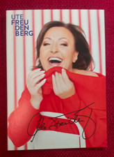Reprodukcja autografu Ute Freudenberg, kolorowa karta ze zdjęciem, rozmiar pocztówki